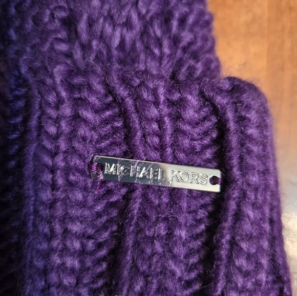 Michael Kors Beanie | Deep Purple - Picture 2 of 4